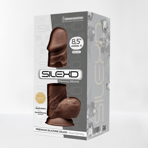 Silexd dildo hiper realista "Dual Density" 21,5 cm marrón