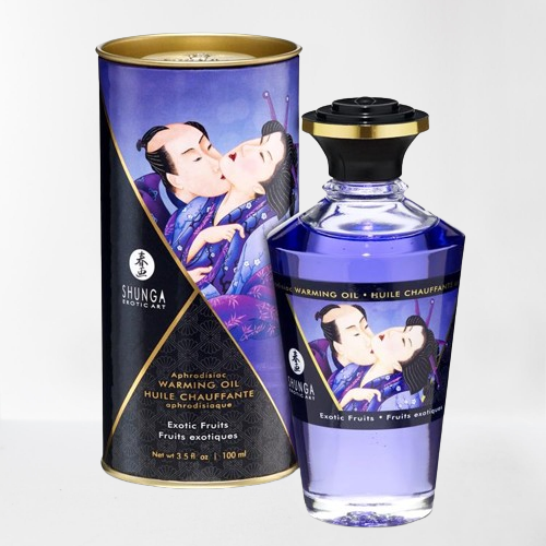 Shunga aceite de masaje premium "efecto calor - frutas exóticas"