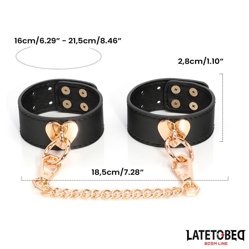 LateToBed "BDSM Line" set bondage de 8 piezas con maletín de almacenaje