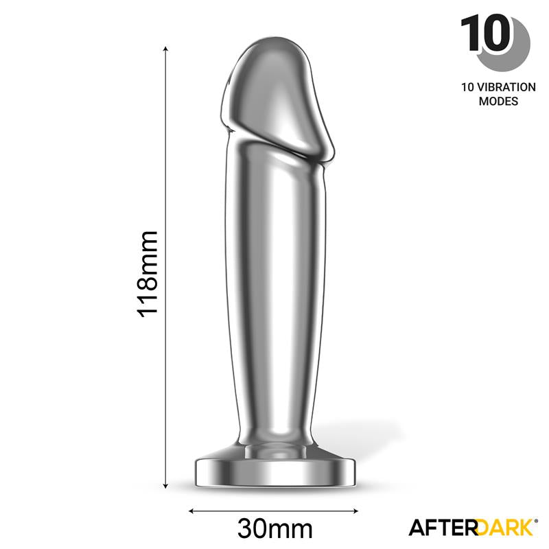 LateToBed Afterdark plug anal con vibración "Sarmy" talla M cromado