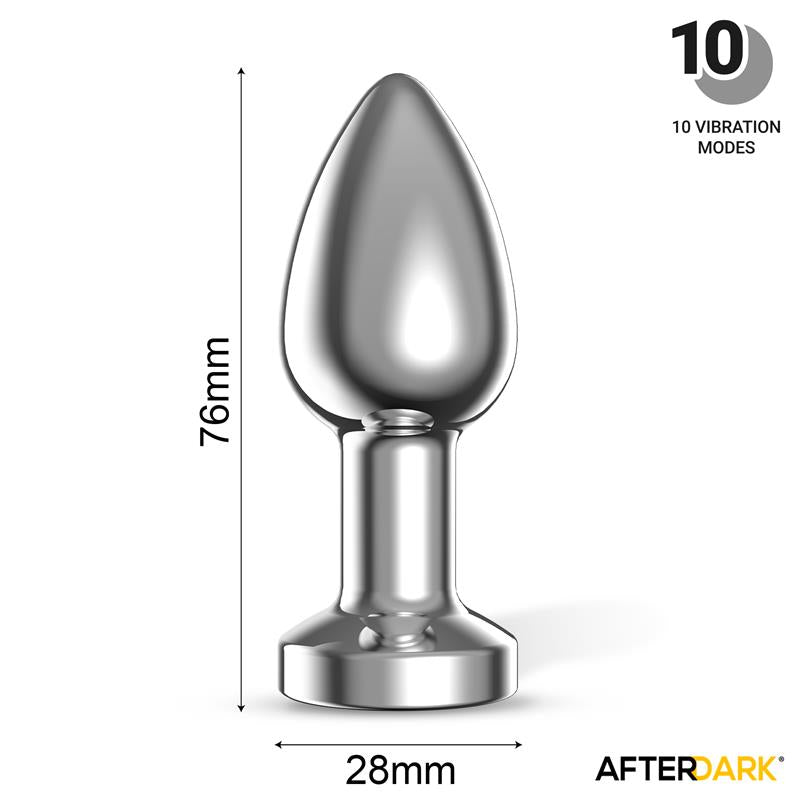 LateToBed Afterdark plug anal con vibración "Dimpor" talla S cromado