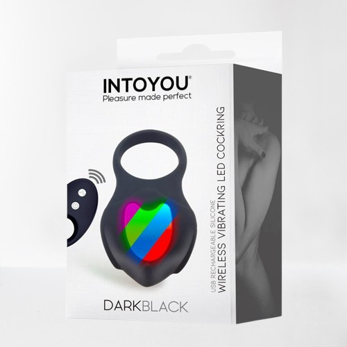 Intoyou anillo vibrador con led "Darkblack"