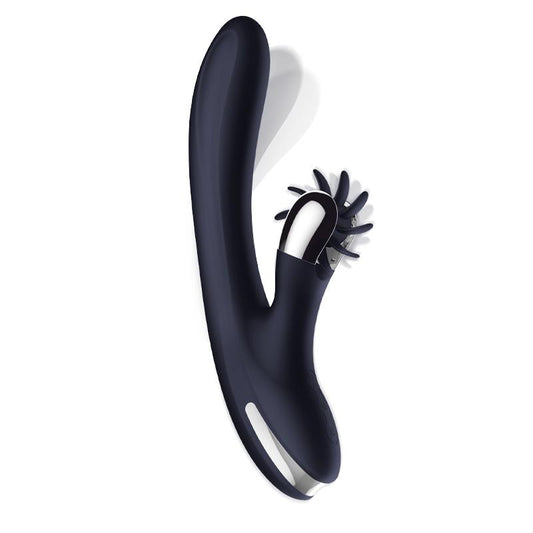 Intoyou vibrador con lengua rotadora y fingering "Darkspace" azul