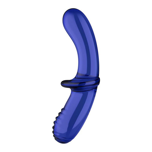 Satisfyer dildo de cristal "Double Crystal" azul