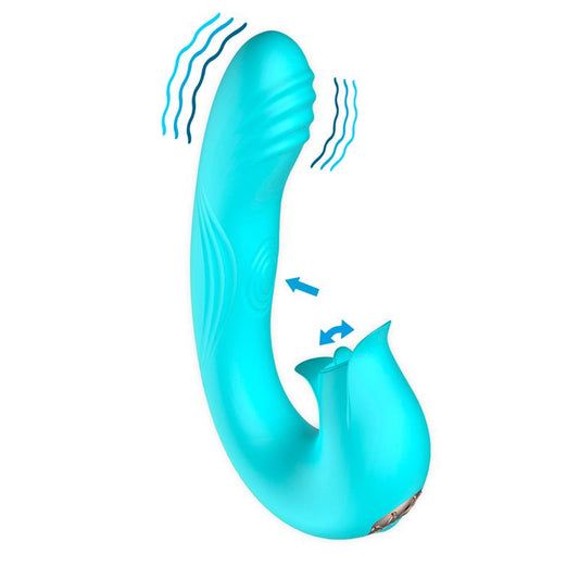 Intoyou vibrador con pulsación y lengua estimuladora "Hydra"