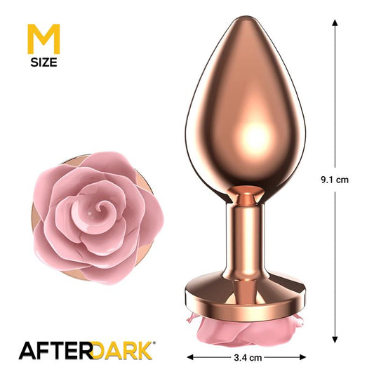 LateToBed Afterdark plug anal con rosa rosa talla M bronzo
