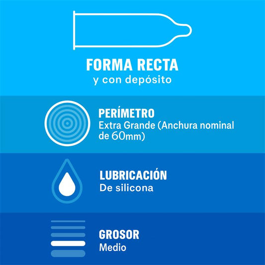 Durex preservativos "Natural" XL (144u)
