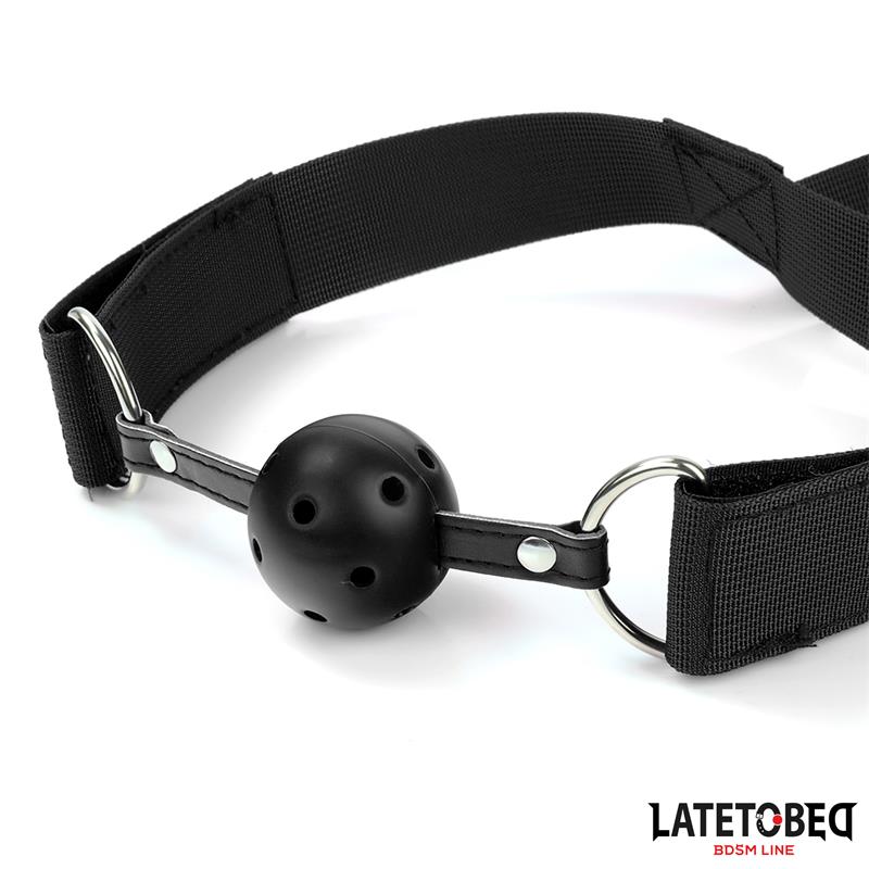 LateToBed "BDSM Line" ataduras con mordaza, esposas y gancho anal