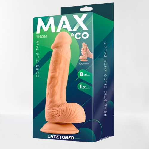 LateToBed Max & Co dildo realista con testículos "Thom" 21.1 cm