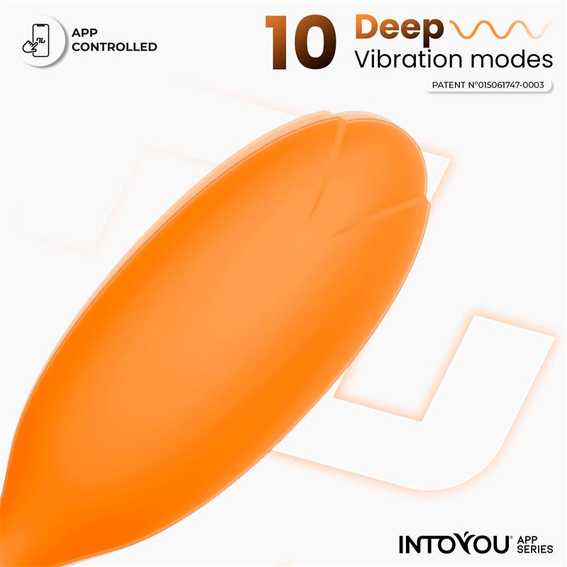 Intoyou huevo vibrador "Logan" naranja (con app)