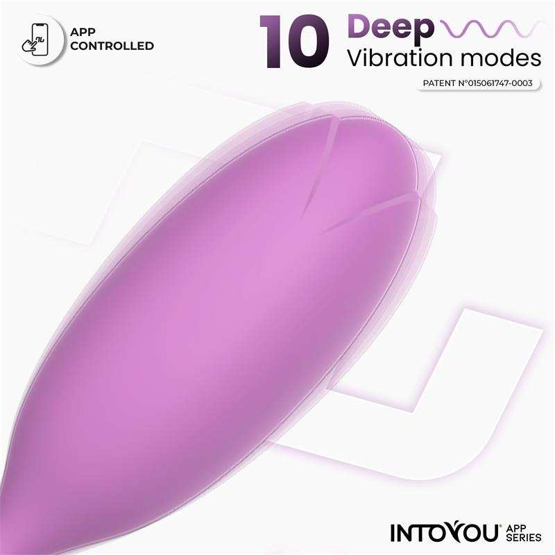 Intoyou huevo vibrador "Logan" púrpura (con app)