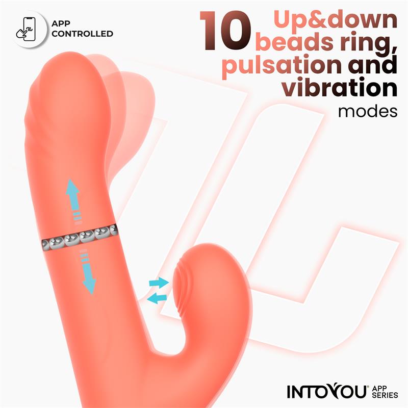 Intoyou vibrador 4 en 1 con anillo de bolas "Mindy" (con app)