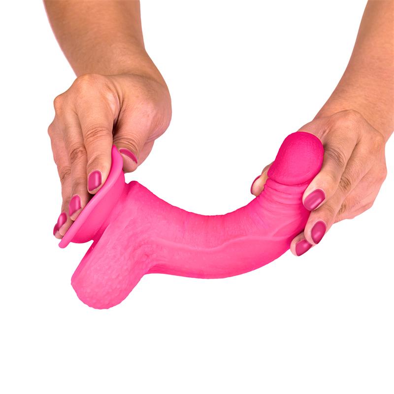 Intoyou LikeTrue dildo hiper realista con dual layer retráctil y articulable "Slidy" 18 cm rosa