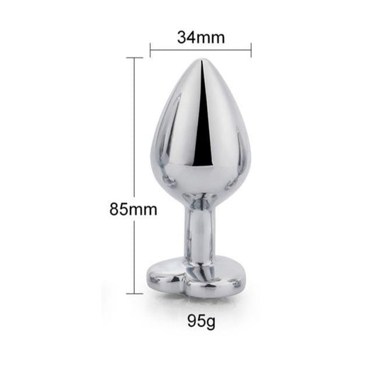 LateToBed Afterdark plug anal con joya roja forma corazón talla M