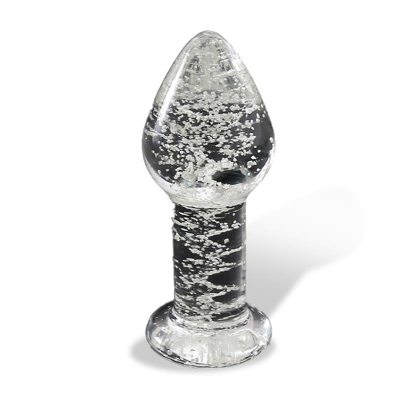 Intoyou "Shining Line" plug anal de cristal (brilla en la oscuridad)