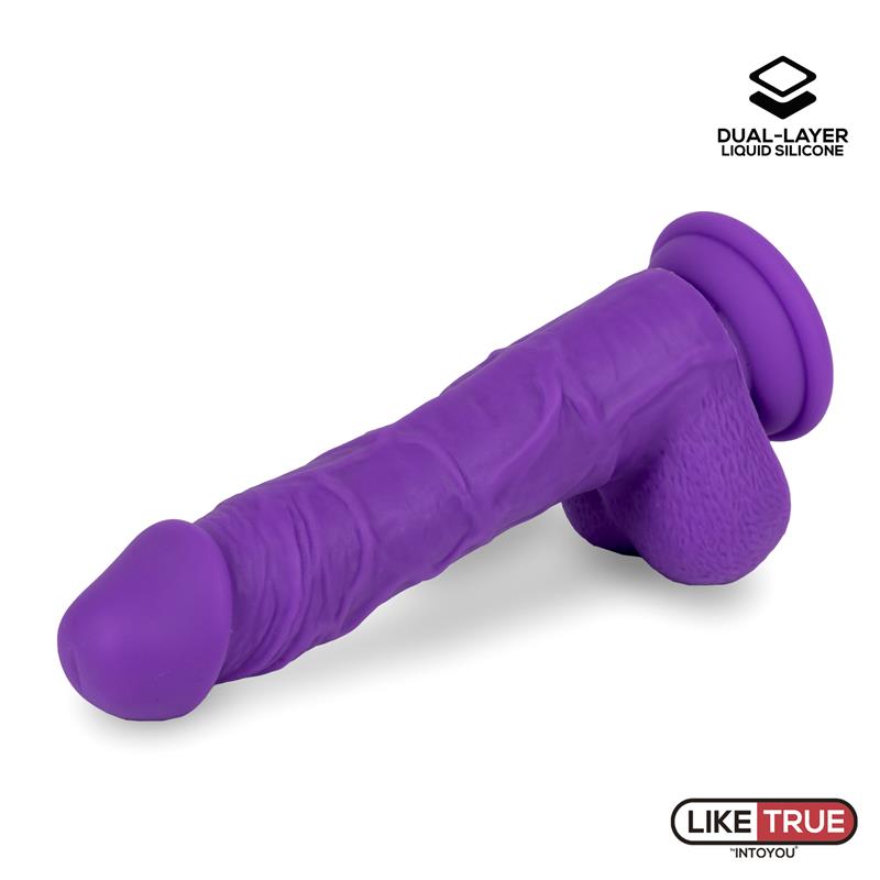 Intoyou LikeTrue dildo hiper realista silicona líquida dual layer 20 cm lila