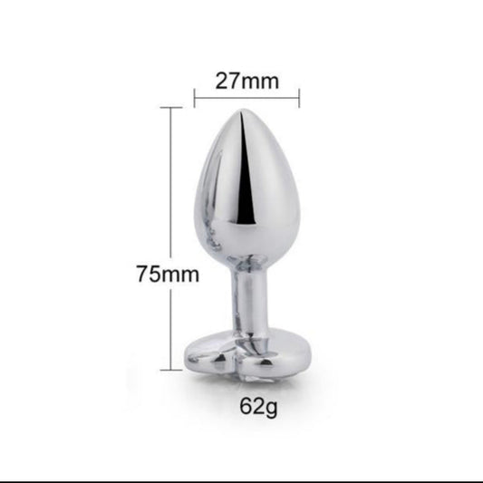 LateToBed Afterdark plug anal con joya blanca forma corazón talla S