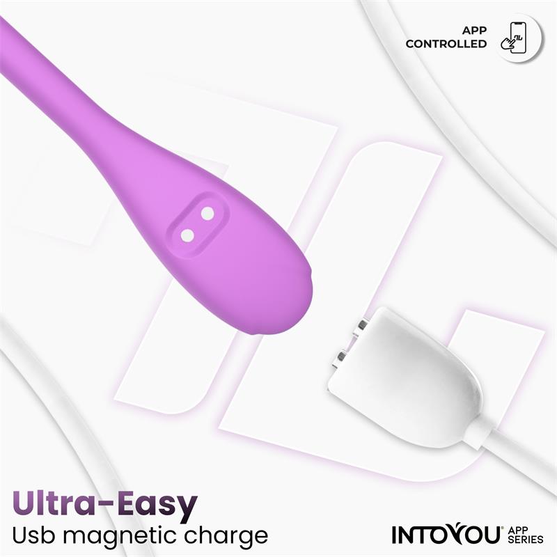 Intoyou huevo vibrador "Logan" púrpura (con app)