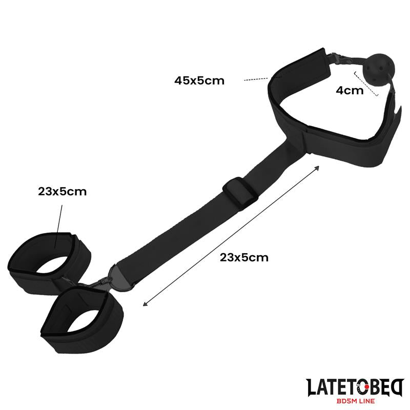 LateToBed "BDSM Line" restricciones con mordaza y esposas