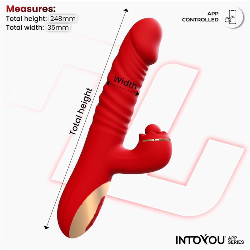 Intoyou vibrador con thrusting y waving "Ascen" (con app)