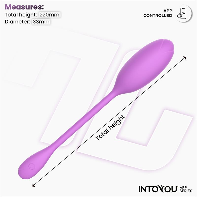 Intoyou huevo vibrador "Logan" púrpura (con app)