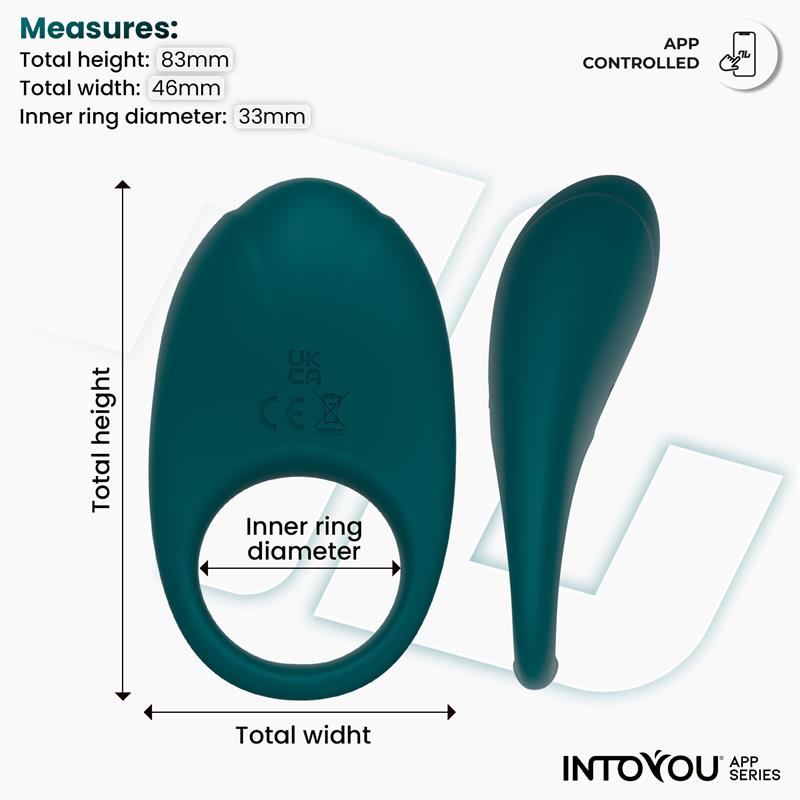 Intoyou anillo vibrador "Ringo" verde (con app)