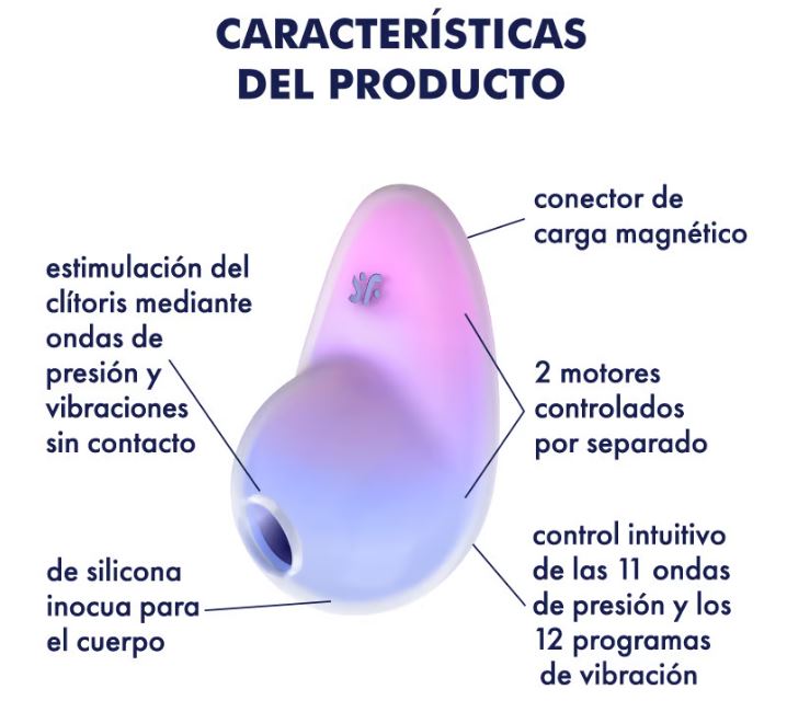 Satisfyer succionador de clítoris con vibración "Pixie Dust" violeta/rosa