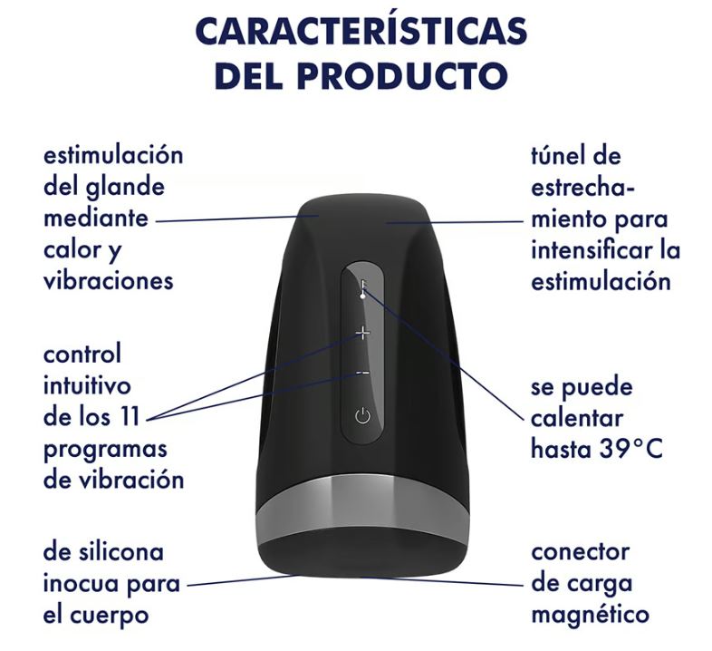 Satisfyer masturbador con efecto calor "Men Heat Vibration"