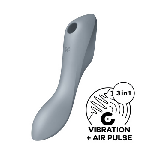 Satisfyer succionador de clítoris con vibración "Curvy Trinity 3" gris