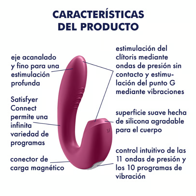 Satisfyer succionador de clítoris y vibrador "Sunray" rojo