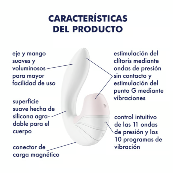 Satisfyer succionador de clítoris con vibración "Supernova" blanco