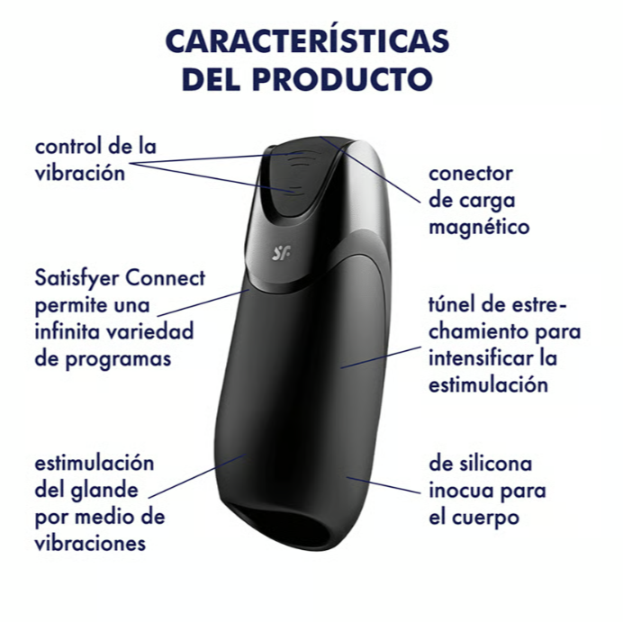 Satisfyer masturbador "Men Vibration + Connect app" (con app)