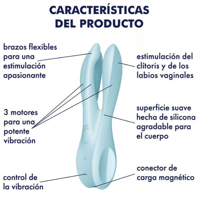 Satisfyer vibrador "Threesome 1" azul
