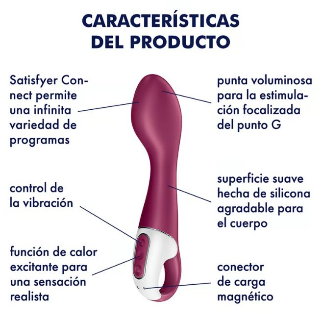 Satisfyer vibrador estimulador Punto G con efecto calor "Hot Spot" (con app)