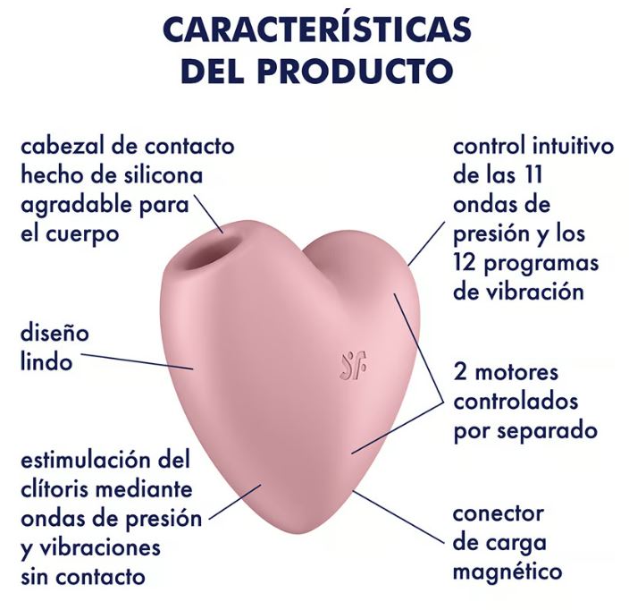 Satisfyer succionador de clítoris con vibración "Cutie Heart" rosa