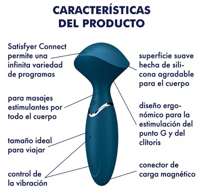 Satisfyer vibrador y masajeador "Mini Wand-er" azul