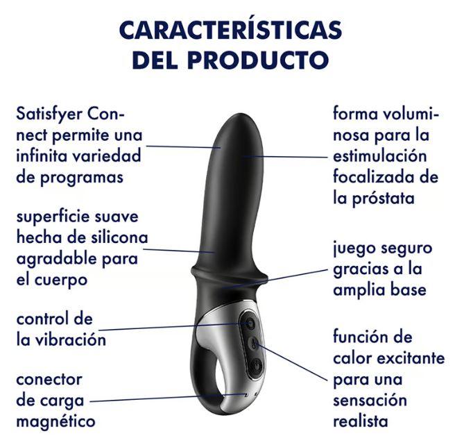 Satisfyer vibrador estimulador Punto P con efecto calor "Hot Passion" (con app)