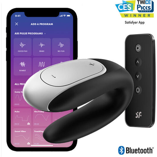 Satisfyer vibrador "Double - Fun" negro (con app)