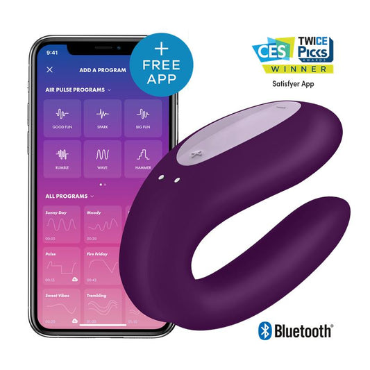 Satisfyer vibrador "Double - Joy" lila (con app)