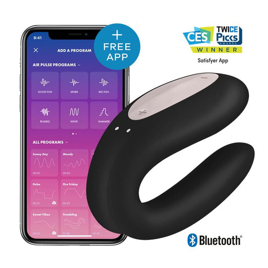 Satisfyer vibrador "Double - Joy" negro (con app)