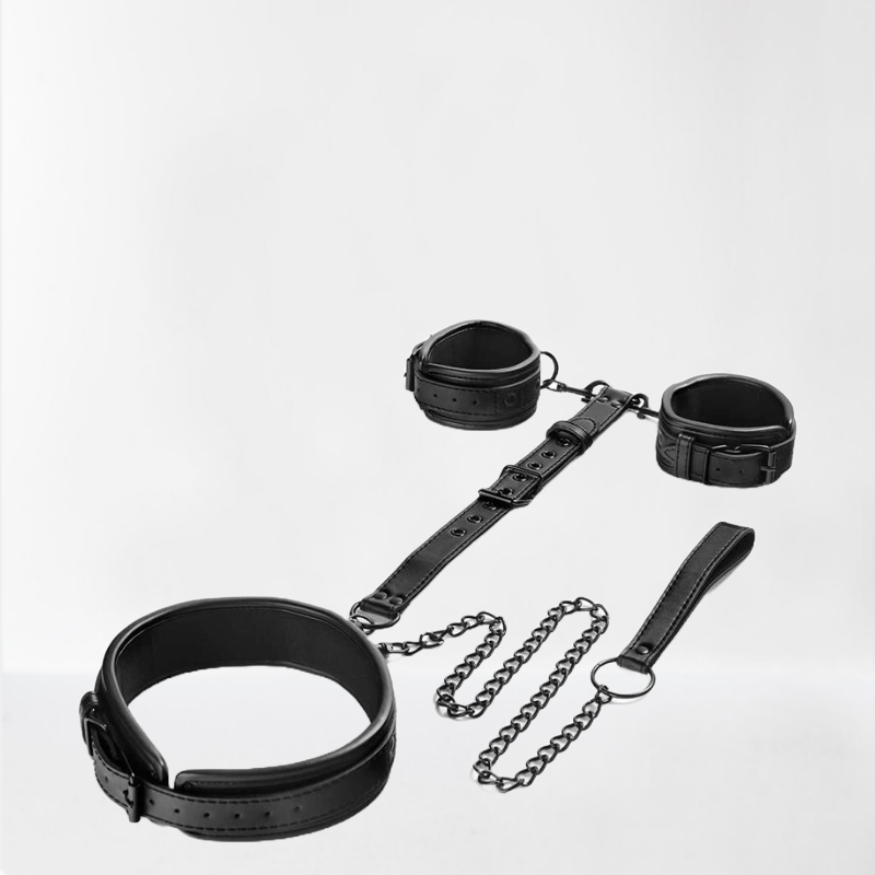 LateToBed "BDSM Line" restricciones con collar, correa y esposas