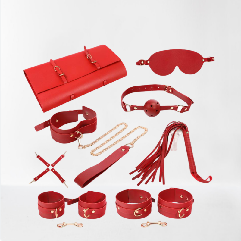 LateToBed "BDSM Line" set de bondage 7 piezas con bolsa de almacenamiento