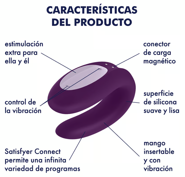 Satisfyer vibrador "Double - Joy" lila (con app)