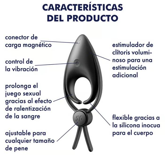 Satisfyer anillo vibrador "Sniper" negro