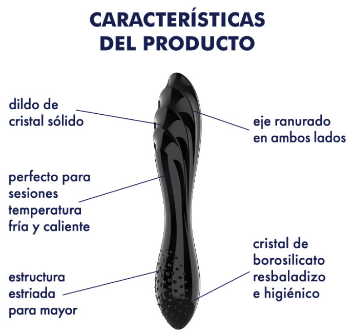 Satisfyer dildo de cristal "Dazzling Crystal 1" negro