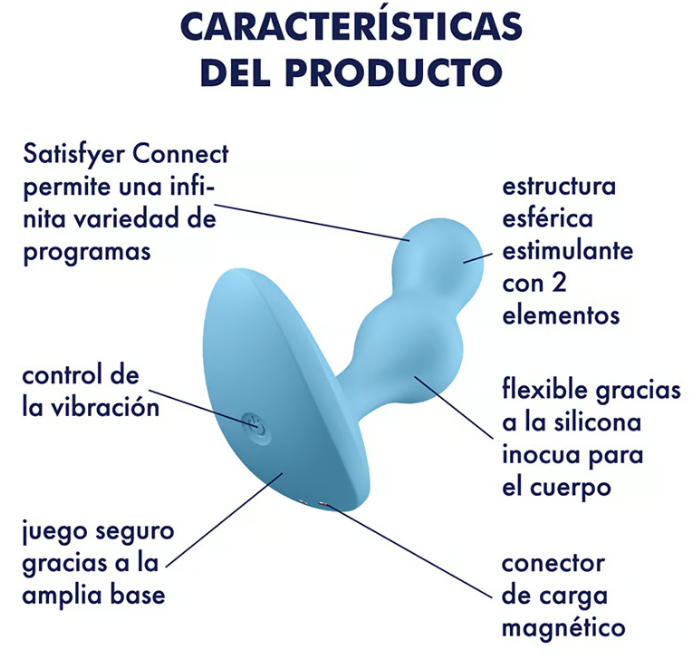 Satisfyer plug anal "Deep Diver" azul (con app)