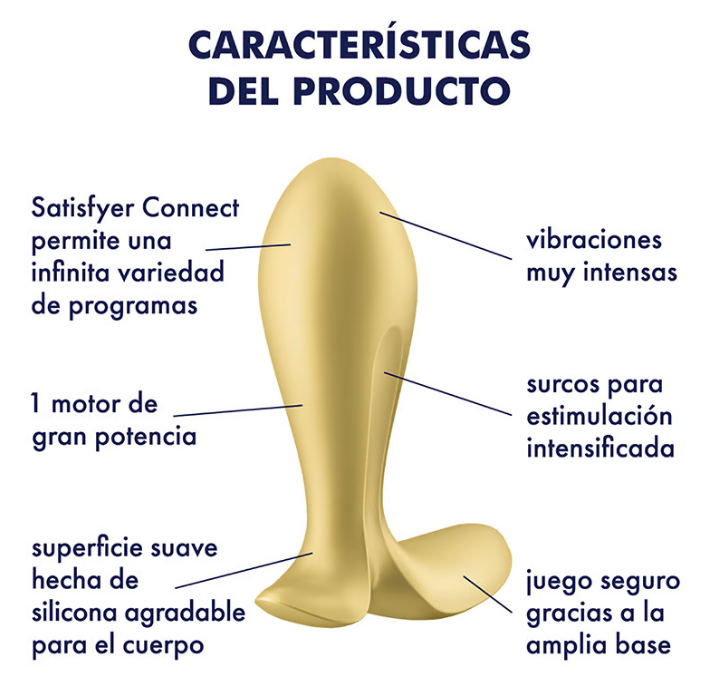 Satisfyer plug anal "Intensity Plug" dorado (con app)
