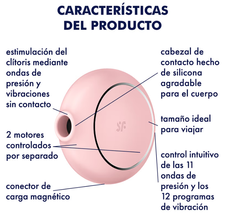 Satisfyer succionador de clítoris con vibración "Pro To Go 3" rosa