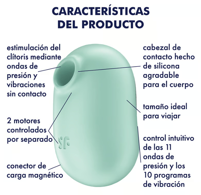 Satisfyer succionador de clítoris con vibración "Pro To Go 2" menta