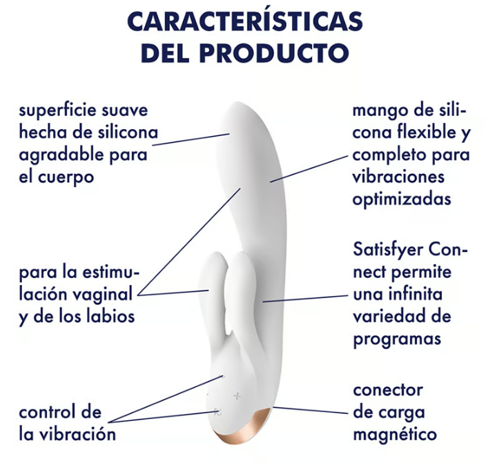 Satisfyer vibrador "Double Flex" blanco (con app)